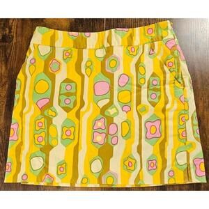Loudmouth Ladies Athletic Skort Women’s Size 4 Multicolor Pattern Pockets